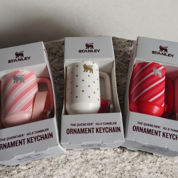 Stanley Holiday Ornament Keychains, Set of 3, New in Box (See the colors below) - Picture 2 of 11